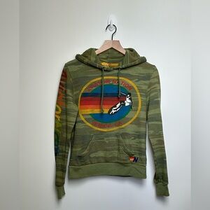 AVIATOR NATION Venice Camo Pullover Hoodie XS